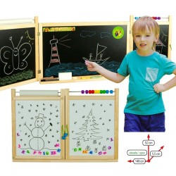 Prima mea tabla scolara 2 in 1, cu accesorii, pentru copii