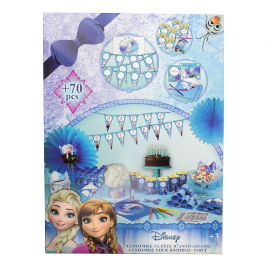 Set accesorii petrecere aniversare 70 piese Disney Frozen - D`Arpeje