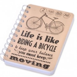 Carnetel A6 cu spirala, 100 file - Mesaj motivational