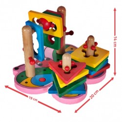Puzzle educativ din lemn - Fluture sortator 3D - MalPlay