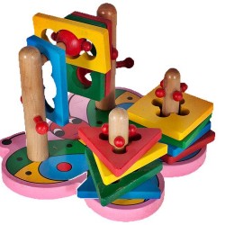 Puzzle educativ din lemn - Fluture sortator 3D - MalPlay