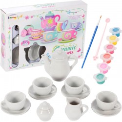 Set ceai din ceramica, pentru pictat - MalPlay