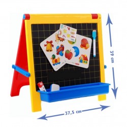 Tabla de scris, magnetica si cu creta 4 in 1 - MalPlay