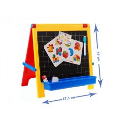 Tabla de scris, magnetica si cu creta 4 in 1 - MalPlay