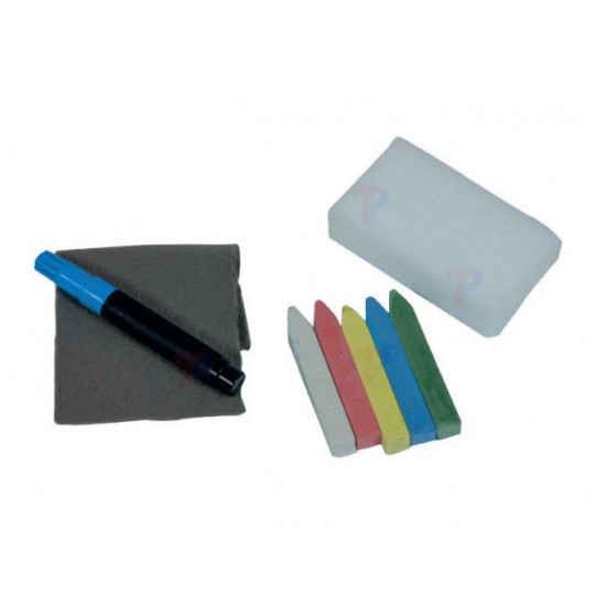 Tabla de scris completa 2 in 1, cu suport si accesorii, pentru copii - multicolora