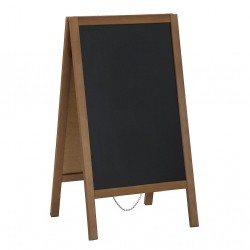 Tabla stradala mare cu 2 fete, meniu restaurant - lemn natur